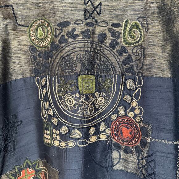 Chico's Embellished Beaded Silk Lightweight Jacket Sz XL or 16 - Picture 4 of 7